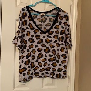 Large leapord blouse